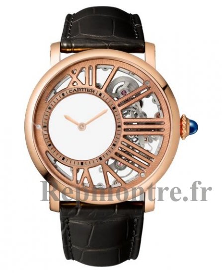 Réplique montre Cartier Rotonde Mysterious Hour Skeleton Men - Cliquez sur l'image pour la fermer