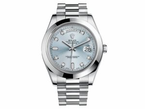 Réplique Rolex Day-Date II Ice bleu Dial automatique Platinum hommes Montre