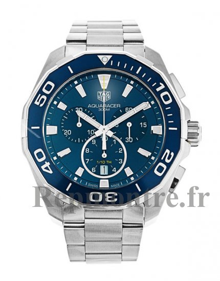 Tag Heuer Aquaracer Chronographe Acier Inoxydable Cadran Bleu CAY111B.BA0927 Homme Réplique Montre - Cliquez sur l'image pour la fermer