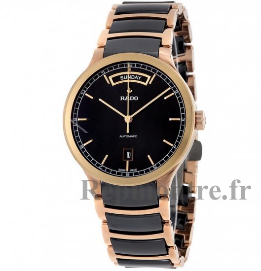 Rado Centrix Noir Dial Or rose PVD et Ceramic Réplique Montre R30158172 - Cliquez sur l'image pour la fermer