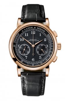 Réplique montre A. Lange & Sohne 1815 Rose/Noir/Pulsometre 414.031