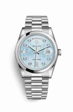Réplique de montre Rolex Day-Date 36 118206 glace Jubile Conception serti de Cadran m118206-0017