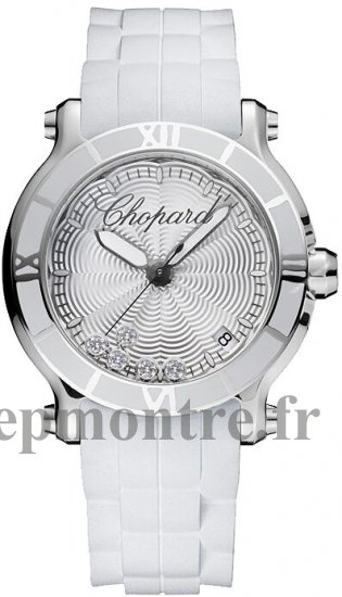 Chopard Happy Sport Round Quartz 36mm Dames Réplique Montre 278551-3001 - Cliquez sur l'image pour la fermer