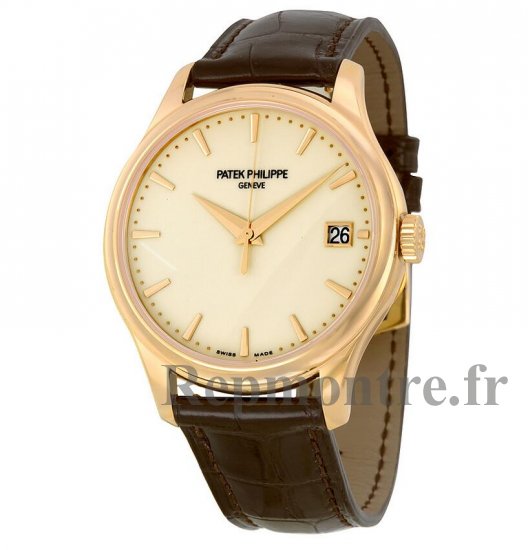 Réplique Patek Philippe Calatrava Mecanique Ivory Cadran Cuir 5227R-001 - Cliquez sur l'image pour la fermer