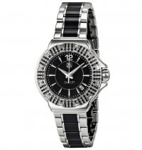 Tag Heuer F1 Noir Dial Acier Ceramic Noir diamant Bezel Dames WAH1216.BA0859