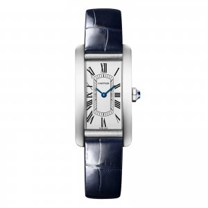 Cartier Tank Americaine Replique montre Petit Quartz Acier Cuir WSTA0082