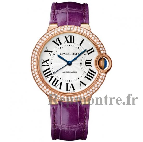 Replique Cartier Ballon Bleu automatique Diamond Silver Dial Ladies WJBB0051 - Cliquez sur l'image pour la fermer