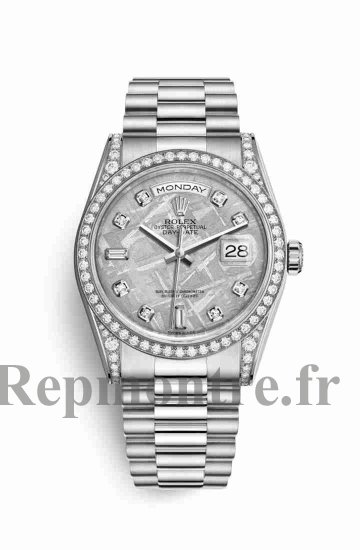 Réplique montre Rolex Day-Date 36 cerceaux en blanc sertie de 118389 m118389-0102 - Cliquez sur l'image pour la fermer