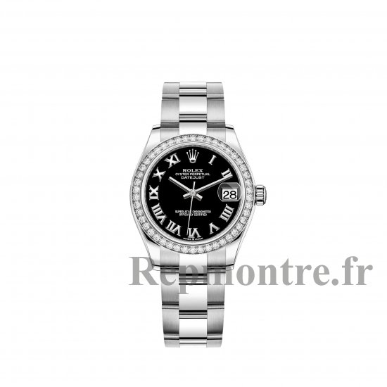 Réplique Rolex Datejust 31 Bracelet Oyster a cadran noir Rolesor blanc m278384rbr-0001 - Cliquez sur l'image pour la fermer