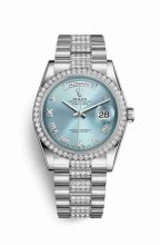 Réplique de montre Rolex Day-Date 36 118346 Glace e Cadran m118346-0044
