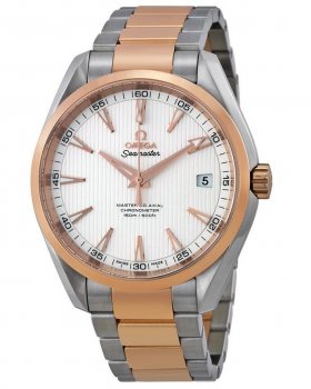 Réplique Omega Aqua Terra Automatique Argent Cadran Acier et 18kt Rose Or 231.20.42.21.02.001