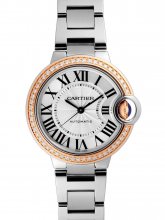 Réplique Montre Cartier Ballon Bleu WE902080 argent Dial Acier inoxydablel diamant Femmes