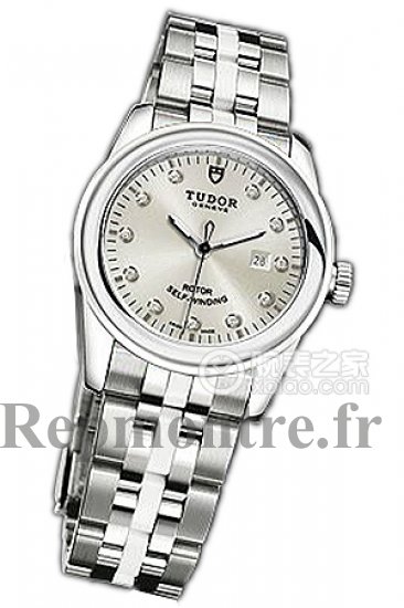 Réplique Tudor Glamour Date 53010W-68030W Blanc 11 Diamants Femme - Cliquez sur l'image pour la fermer