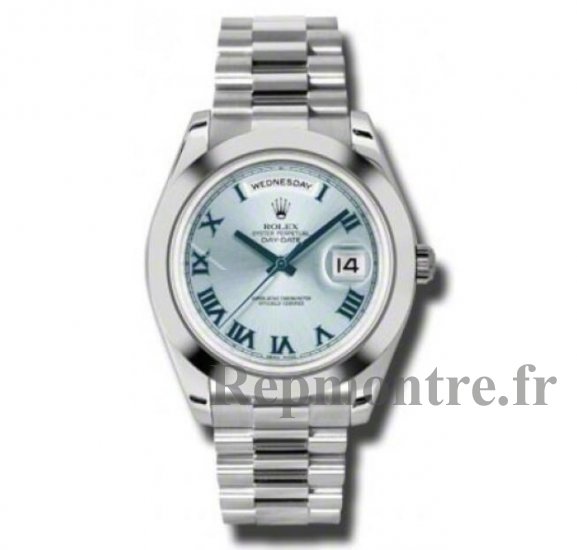 Réplique Rolex Day-Date II La glace Bleu Cadran Platine President 218206IBLRP - Cliquez sur l'image pour la fermer