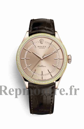 Imitation-Copie-Contrefait de Rolex Cellini Time 18 ct Everose 50605RBR cadran rose - Cliquez sur l'image pour la fermer