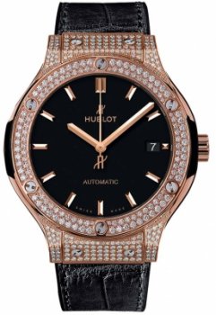 Replique Hublot Classic Fusion Mat Black 18 Carat Rose Gold 565.OX.1181.LR.1704