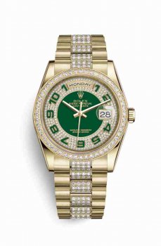 Réplique montre Rolex Day-Date 36 jaune 18 ct 118348 m118348-0056