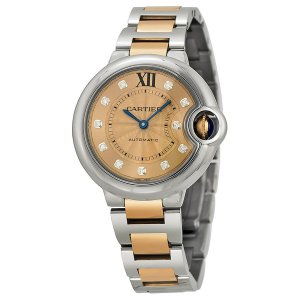 Réplique Montre Cartier Ballon Bleu WE902053 Acier inoxydablel et 18kt Or Rose Femmes