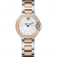 Replique Cartier Ballon Bleu Quartz Pink Gold Steel And Diamond W3BB0025