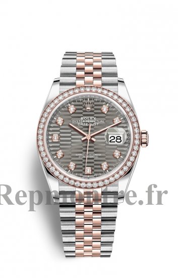 Replique Montre Rolex Datejust 36 OysterAcier EveOr Rose and Diamants M126281RBR-0029 - Cliquez sur l'image pour la fermer