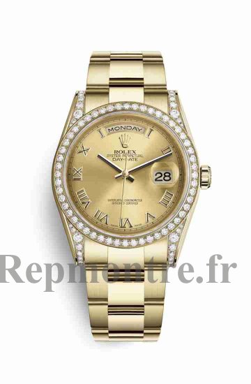 Réplique montre Rolex Day-Date 36 cosses en jaune de 118388 Champagne col Cadran m118388-0189 - Cliquez sur l'image pour la fermer