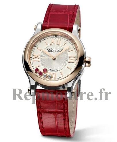 Chopard Happy Sport Or rose 18 carats et acier inoxydable 278573-6026 - Cliquez sur l'image pour la fermer