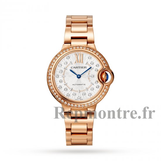 Cartier Ballon Bleu De Cartier Copie montre 33 mm Mecanique a remontage automatique Or rose WJBB0082 - Cliquez sur l'image pour la fermer