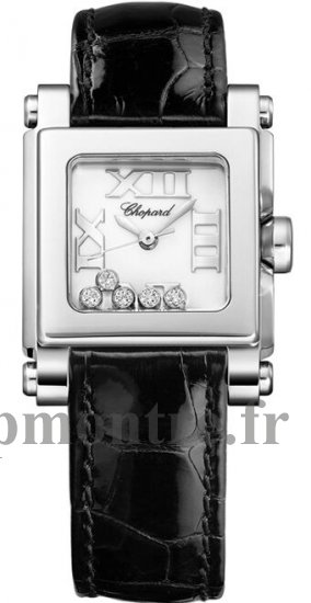 Chopard Happy Sport Square Quartz Small Dames Réplique Montre 278516-3001 - Cliquez sur l'image pour la fermer