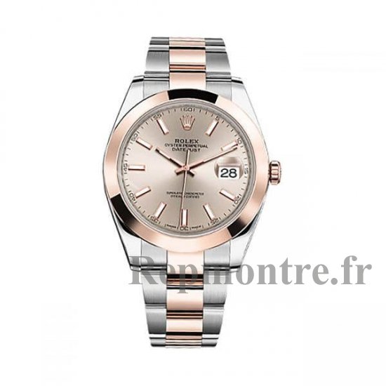 Rolex Datejust 41mm Sundust Dial 126301 Acier et montre en or rose 18k - Cliquez sur l'image pour la fermer