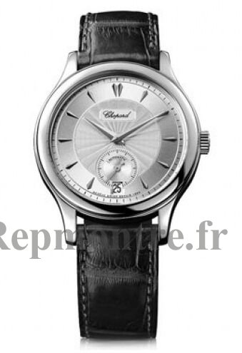 Chopard L.U.C Classic 1860 argent Dial Noir Cuir Automatique hommes Réplique Montre 161860-1003 - Cliquez sur l'image pour la fermer