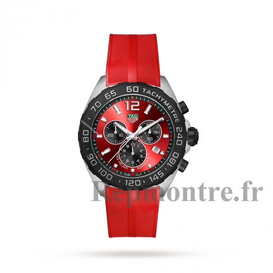 TAG Heuer Formule 1 Chronographe 43 mm Montre Copie Homme Rouge CAZ101AN.FT8055 - Cliquez sur l'image pour la fermer