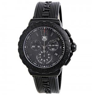 Tag Heuer Formula 1 Noir Dial Noir Rubber CAU1114.FT6024