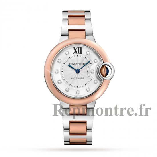 Cartier Ballon Bleu De Cartier Copie montre 33 mm mecanique avec remontage automatique en acier or rose W3BB0021 - Cliquez sur l'image pour la fermer