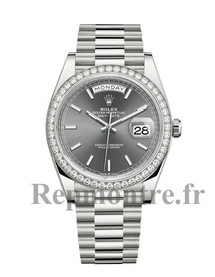 Replique Rolex Day-Date 40 montre 18 ct white gold M228349RBR-0041 - Cliquez sur l'image pour la fermer