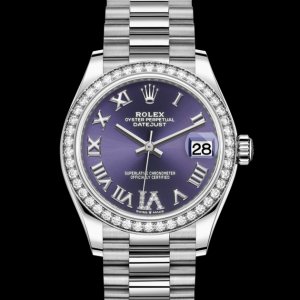 Réplique Rolex Datejust 31 18 ct white gold - M278289RBR-0019