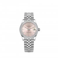 Réplique montre Rolex Datejust 31 Bracelet Jubile a cadran rose Rolesor blanc m278384rbr-0018