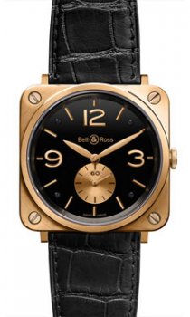 Réplique Bell & Ross BR S Or rose Noir Dial Montre