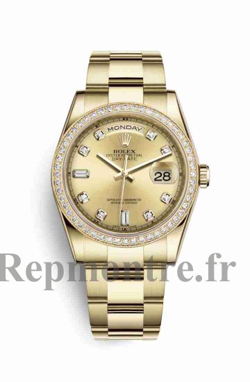 Réplique montre Rolex Day-Date 36 jaune 18 ct 118348 champagne serti de Cadran m118348-0042 - Cliquez sur l'image pour la fermer