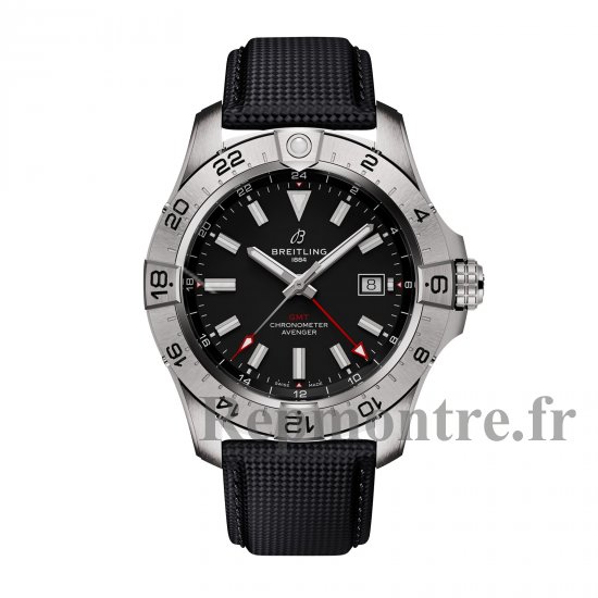 Breitling Avenger Automatique GMT 44mm Montre Copie Homme Cuir Noir A32320101B1X1 - Cliquez sur l'image pour la fermer