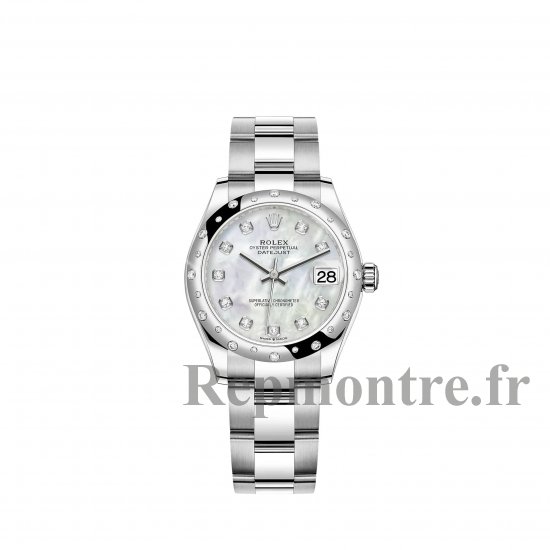 Réplique Rolex Datejust 31 Bracelet Oyster a cadran en nacre blanche Rolesor m278344rbr-0005 - Cliquez sur l'image pour la fermer