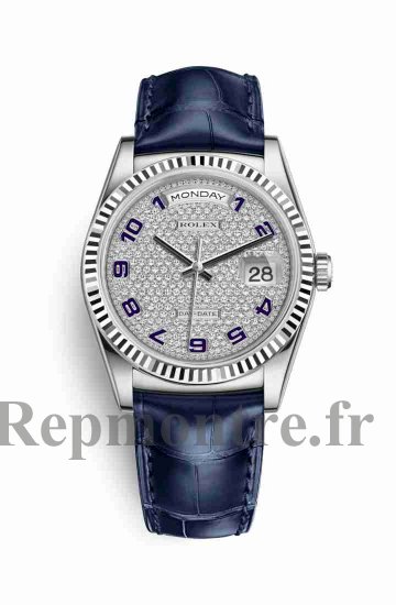 Réplique montre Rolex Day-Date 36 blanc 118139 Cadran de m118139-0093 - Cliquez sur l'image pour la fermer