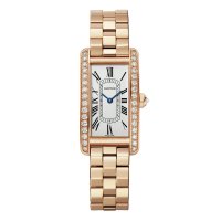 Cartier Tank Americaine Replique montre Petit Quartz Or Rose WJTA0044