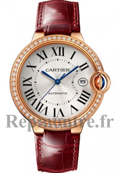 Replique Cartier Ballon Bleu De Cartier automatique Pink Gold Leather 40 mm WJBB0056 - Cliquez sur l'image pour la fermer