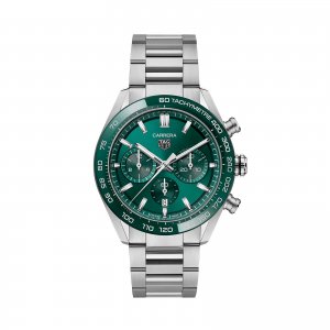 TAG Heuer Carrera Chronographe 44 mm Copie montre pour homme Acier inoxydable vert CBN2A1N.BA0643