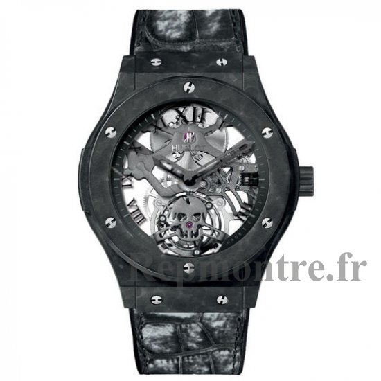 Hublot Classic Fusion Tourbillon Noir Skull 505.UC.0140.LR.SKULL - Cliquez sur l'image pour la fermer