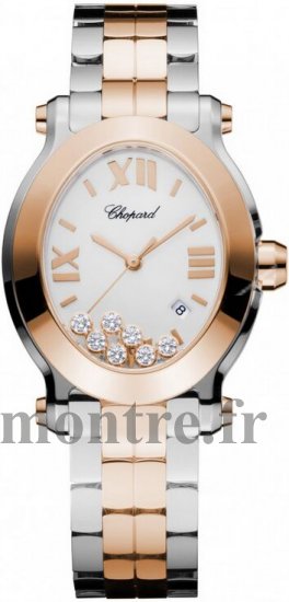 Chopard Happy Sport Oval Quartz Dames Réplique Montre 278546-6003 - Cliquez sur l'image pour la fermer