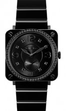 Réplique Bell & Ross Aviation Quartz Montre BR-S Noir Ceramic Phantom