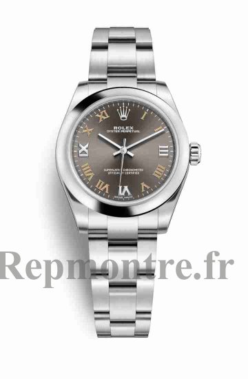 Réplique de montre Rolex Oyster Perpetual 31 177200 Cadran gris fonce m177200-0018 - Cliquez sur l'image pour la fermer