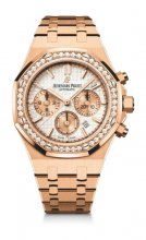 Replique Audemars Piguet Royal Oak Chronograph 38 Pink Gold Diamond Silver 26315OR.ZZ.1256OR.01