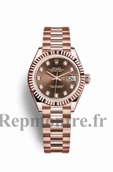 Réplique montre Rolex Datejust 28 Everose 279175 Set chocolat Cadran m279175-0016 - Cliquez sur l'image pour la fermer